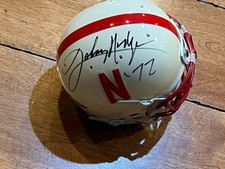 JOHNNY RODGERS NEBRASKA CORNHUSKERS Signed AUTO Mini Helmet Heisman JSA