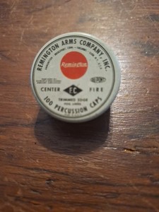 Vintage Early Remington UMC Central F.C. Fire Percussion Cap Tin Empty