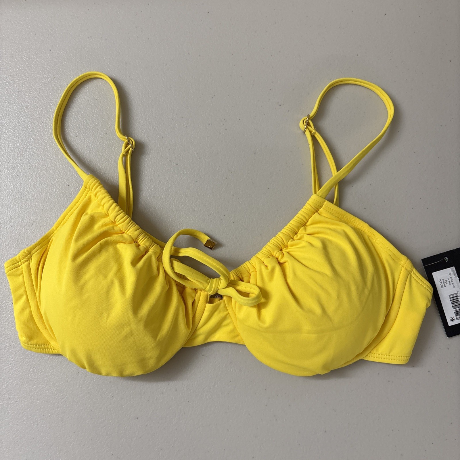 Kate Spade Women’s Bikini Top Yellow Size Large NWT