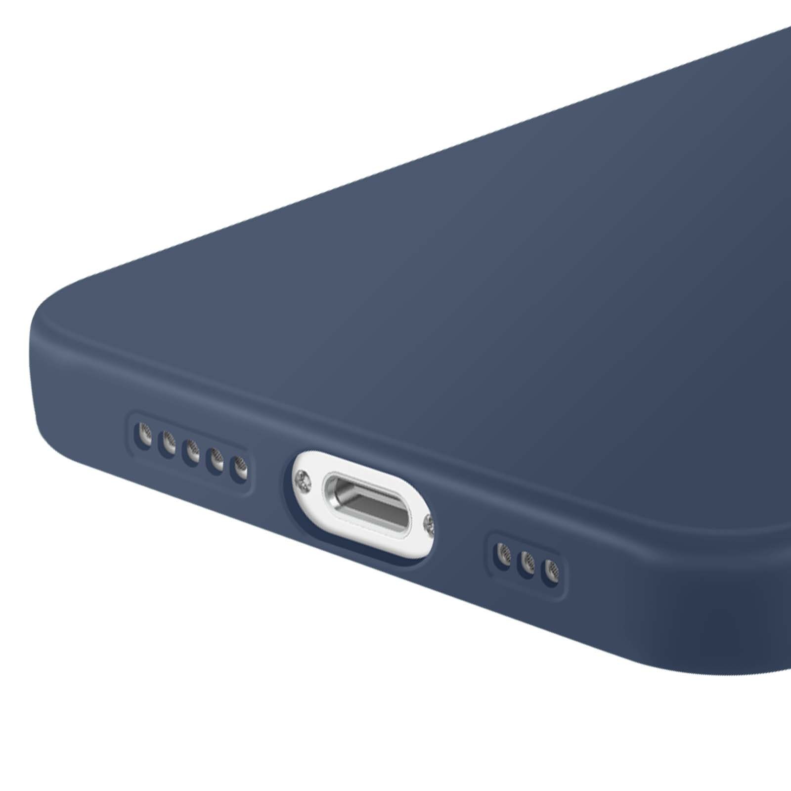 Coque iPhone 17e MW en silicone bleu mat durable - 3