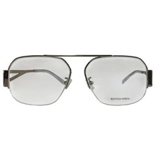 Bottega Veneta Silver Aviator Glasses