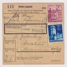 E6159: 1941 Warsaw Ghetto Card, Franked and Mailed, Unchecked!