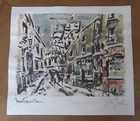 GEN PAUL MONTMARTRE HAND SIGNED PENCIL OFFSET LITHOGRAPH