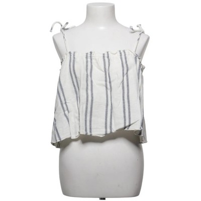 Mango, Tube Top, Größe: M, Blau/Weiß, Baumwolle, Streifen, Damen #zHO