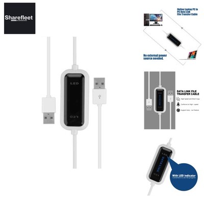Datenkabel USB 2.0 PC zu PC Linkkabel,High Speed USB 2.0 Link Kabel Daten Kab...