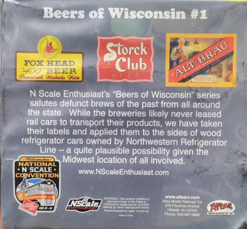 NSE ATL 12-26 Atlas Beers of Wisconsin Pack #1 N Scale - Picture 2 of 2