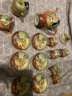 Vintage Hand Painted Japanese Satsuma Coffee Set Excellent condition