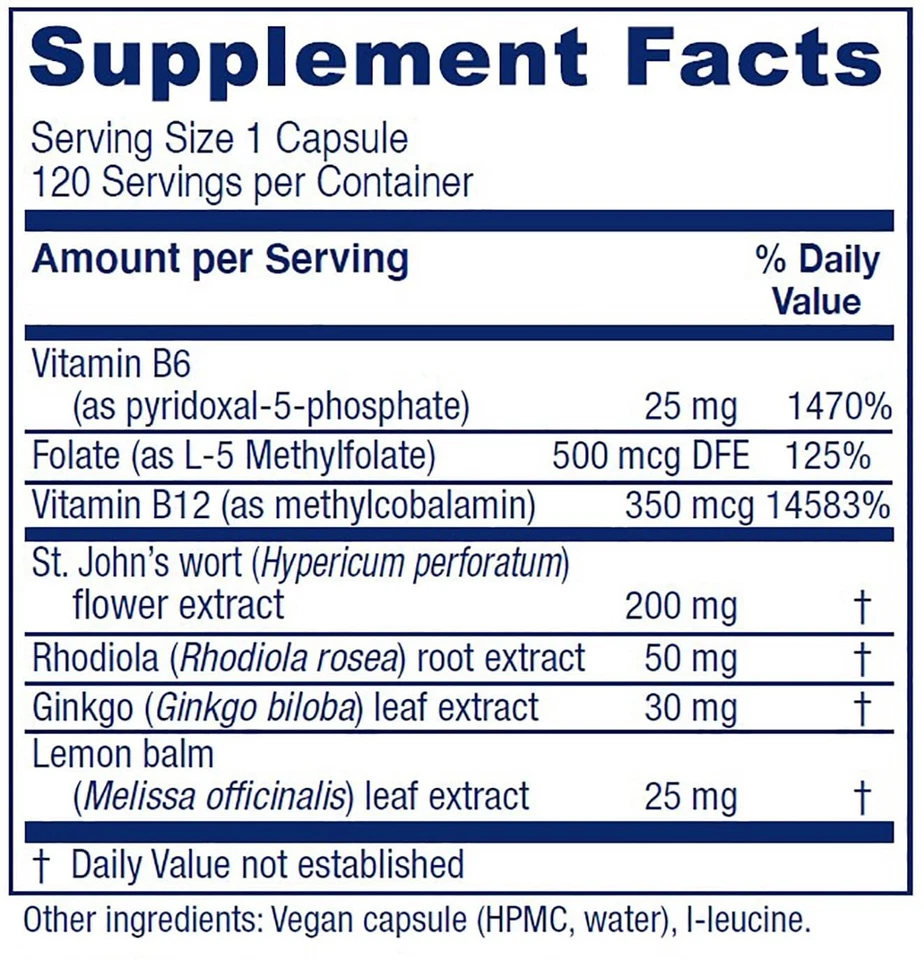 Dr Tori Hudson Mood Support Supplement 120 Count Positive Mood Formula - Image 2 of 4