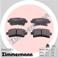 Zimmermann Bremsbelagsatz Scheibenbremse 24421.170.1 FüR Opel Insignia Saab G09