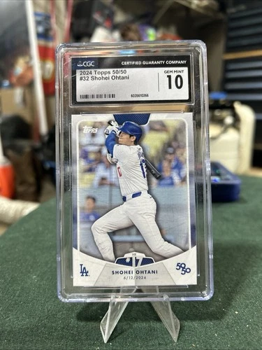 2024 Topps 50/50 Shohei Ohtani Card #32 CGC 10 GEM MINT HR #17 Dodgers MVP hot