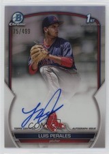 2023 Bowman Chrome Prospect Refractor 175/499 Luis Perales #CPA-LP Auto 3hd