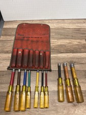 Vintage Snap-on 7 Piece Nut Driver Set Nd-1070k In Original Pouch C-77b Read