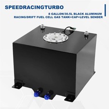 15 X 12.5 X 10 Aluminum Fuel Tank Wlevel Gauge Sender 8 Gallon 30.5l Black