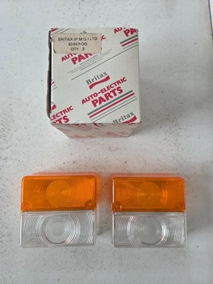 Britax Gläser 10367.00 Square Amber/Clear x2 New Old Stock Tractor Trailer