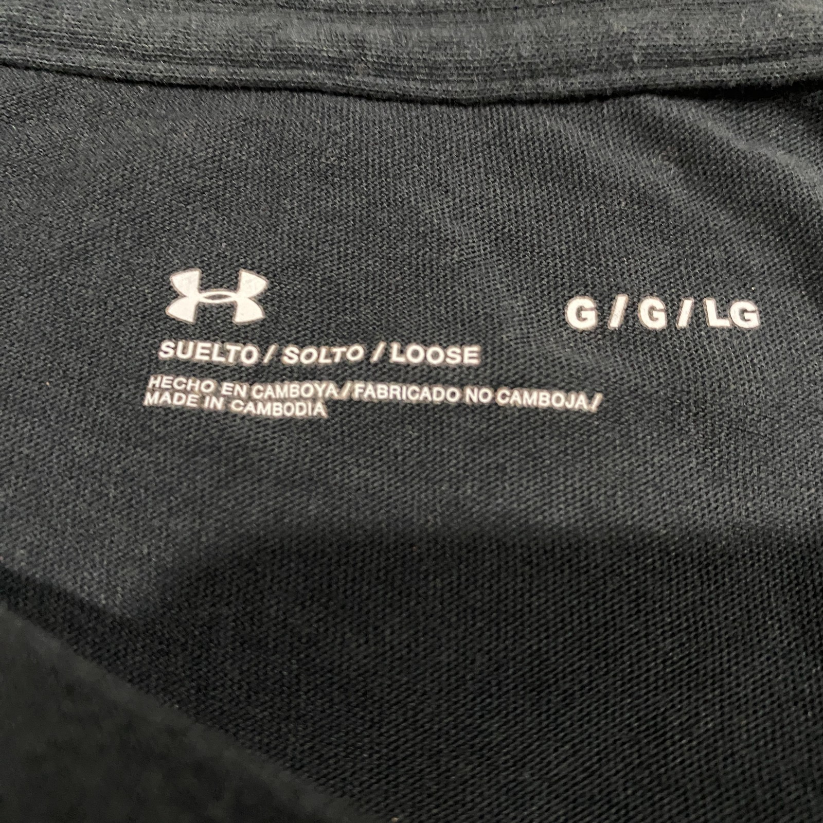 Under Armour Sportstyle Logo T-Shirt Mens L Black Short Sleeve Crew Neck Casual thumbnail 5
