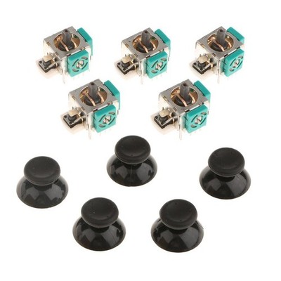 5er Pack Analog Stick 3D Rocker Joystick Achse + Kappen Für 360 Controller