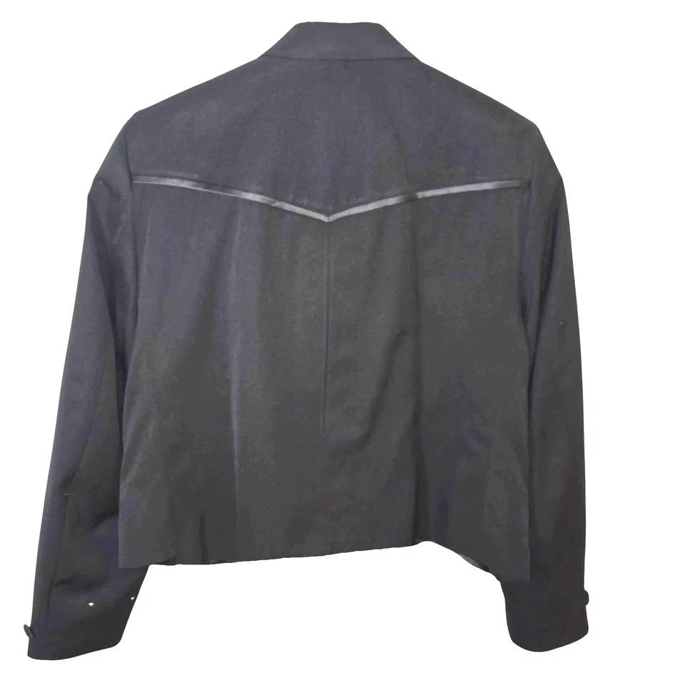 Chaqueta deportiva blazer recortada CIRCLE-S 48 Reg Western Shenandoah en negro Foto 4 de 4