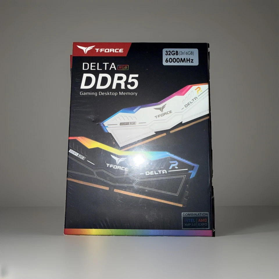 Team T-Force Delta RGB 32GB (2 x 16GB) PC Memory RAM DDR5 6000 (PC5 48000) - Image 1 of 1