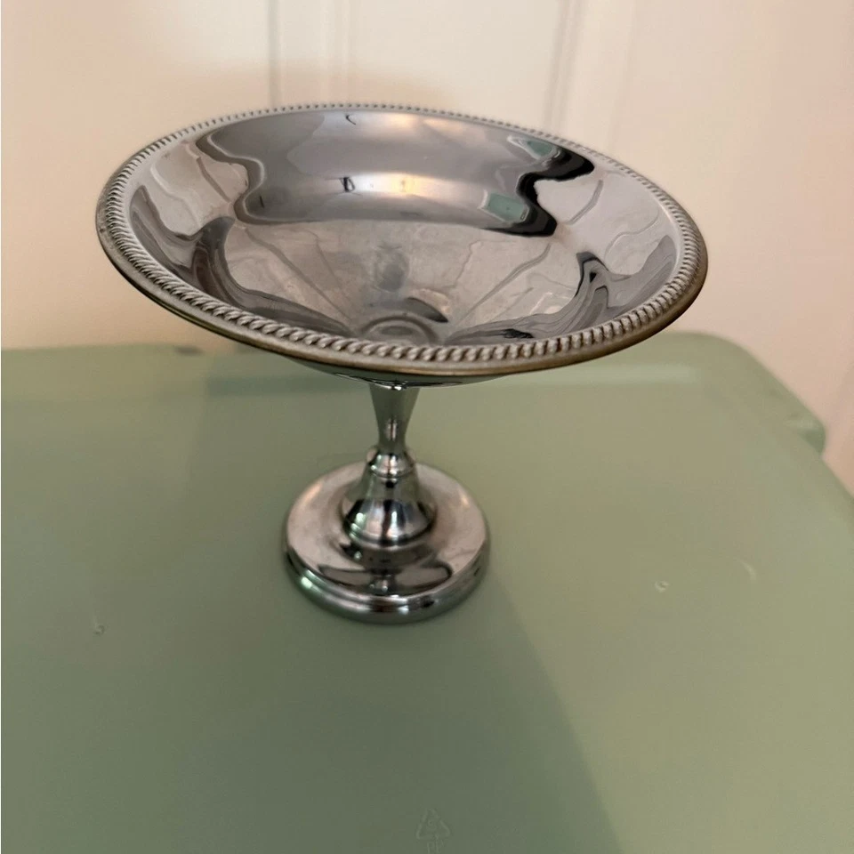 Promociones Morris Heller de colección | Plato de caramelo con patas de plato plateado | Hoboken NJ Foto 2 de 4