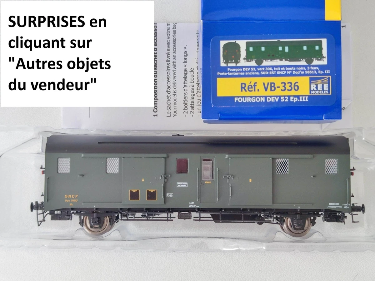 La voiture voyageurs mixte DEV de la SNCF en miniature par Jouef au HO