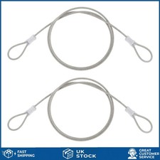 Durable Double Loop Stainless Steel Bicycle Security Lock Cables 1.2m 2 Pack