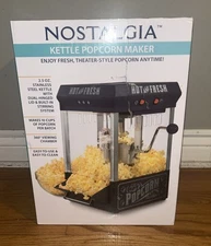 Nostalgia 300-Watts 2.5 oz. Black Kettle Popcorn Maker