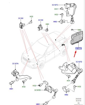 LR Range Rover Evoque L551 Aktives Dämpfungssteuergerät Modul LR139880 NEU ORIGINAL