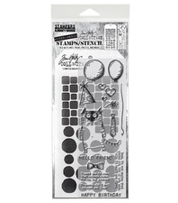 Tim Holtz Mixed-Media Stamps Stencil-Set 9