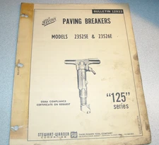 THOR Power Tool Tool Parts List Manual Models 23525E 23526E 1975 and 1980