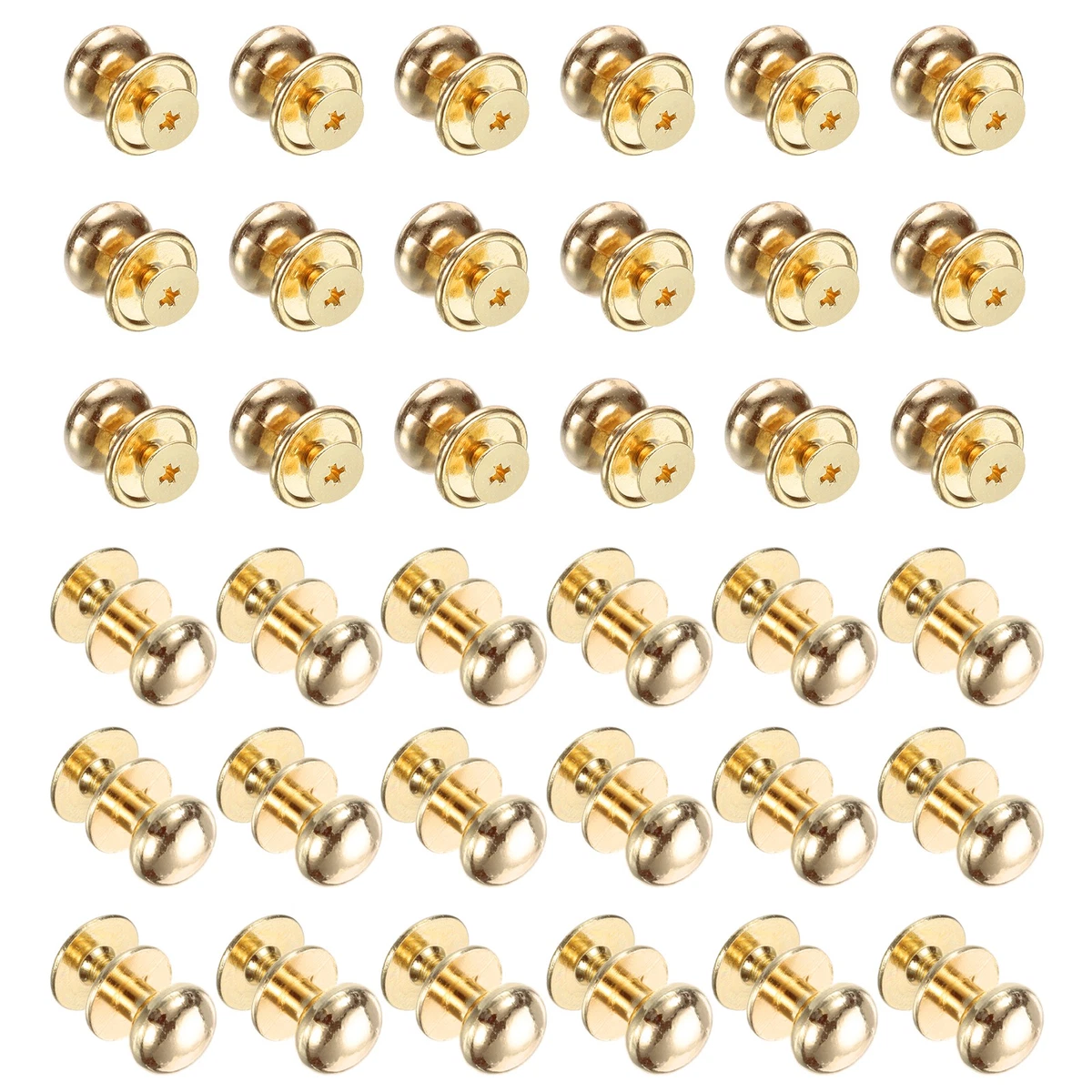 36 Pcs M3*5 Mini Round Knobs, 12mm Small Drawer Pulls, Gold