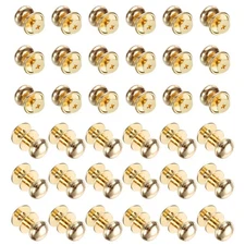 36 Pcs M3*5 Mini Round Knobs, 12mm Small Drawer Pulls, Gold