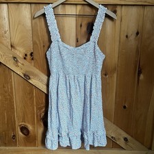 Forever 21 Women’s Large Floral Smocked Ruffle Hem Sundress