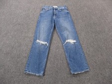 Mother Jeans Women 25 Blue Denim Tomcat Playing With Scissors High Rise Straight