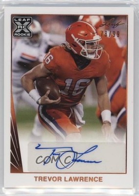 2021 Leaf Memories Bronze Spectrum 78/99 Trevor Lawrence Rookie Auto RC uk2