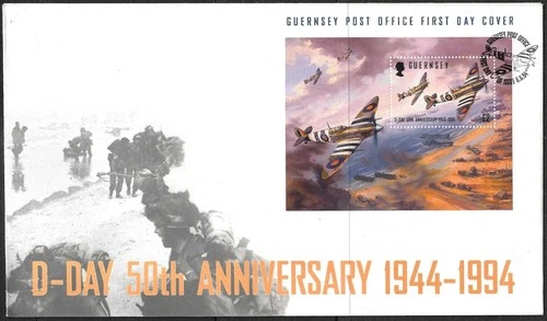1994 Guernsey Sc530 D-Day 50th Anniv. S/S FDC