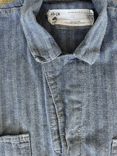 Vintage RED KAP Snap Front Cotton Herringbone Men's Coverall 40 LN USA - Picture 4 of 23