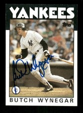 1986 Topps  235 Butch Wynegar  signed auto autograph  crisp blue sharpie ASC BXC