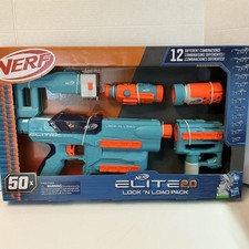 Nerf Elite 2.0 Lock N Load Pack, 50 Elite Darts, Stock,Barrel, Foregrip. NIB.