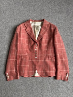 Cordings of Piccadilly Ladies Jacket Blazer Pink Wool Linen Silk Blend UK 16