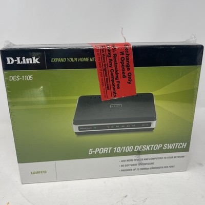 NEW D-Link DES-1105 5 Port 10/100 Desktop Gigabit Switch (A16)