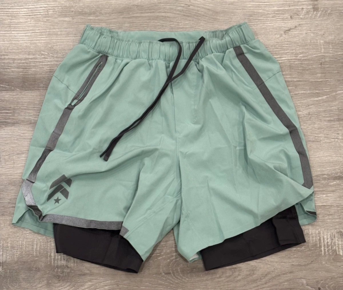 Lululemon Short Baby Blue Pace Breaker Lined 7" Gym Athletic Mens S