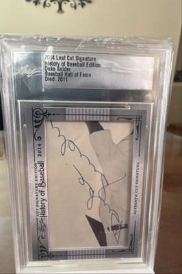 2014 Leaf Cut Signature History of Baseball Edition - Duke Snider (AU)