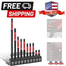 10-PCS T25 Torx Bits for Impact Driver, 1'' to 6'' Long T-25 Star/Torx Bit Se...