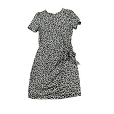 Boden Paisley Faux Wrap Dress Side Tie Midi Dark Academia Minimalist 10 ^