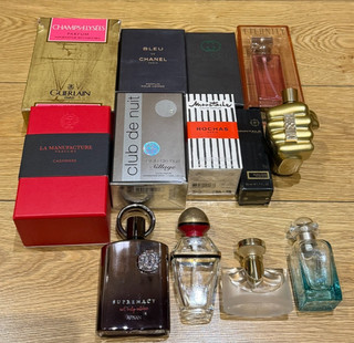 Chanel Guerlain Rochas Bvlgari Gucci CK Hermes Joblot Empty Fragance Perfume