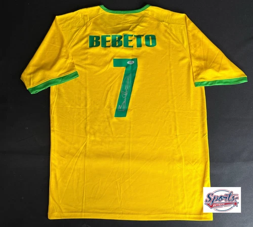 Bebeto Signed Brazil National Soccer Team Jersey PSA AQ54042