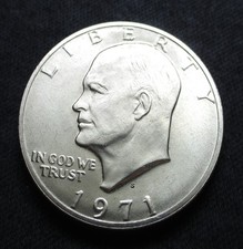 SILVER EISENHOWER UNCIRCULATED 1971-S DOLLAR COIN US MINT SAN FRANCISCO