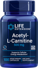 Life Extension ACETYL L CARNITINE 500 MG 100 Veg Caps