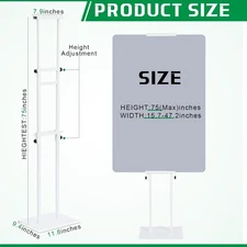 2 Pcs Heavy Duty Adjustable Poster Board Stands, Height to 75", White 🖼️