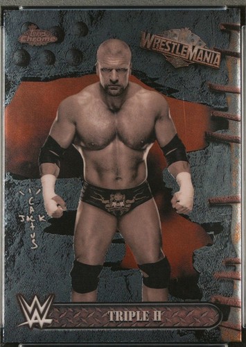2025 Topps Chrome WWE x Cactus Jack Triple H Speckle Refractor